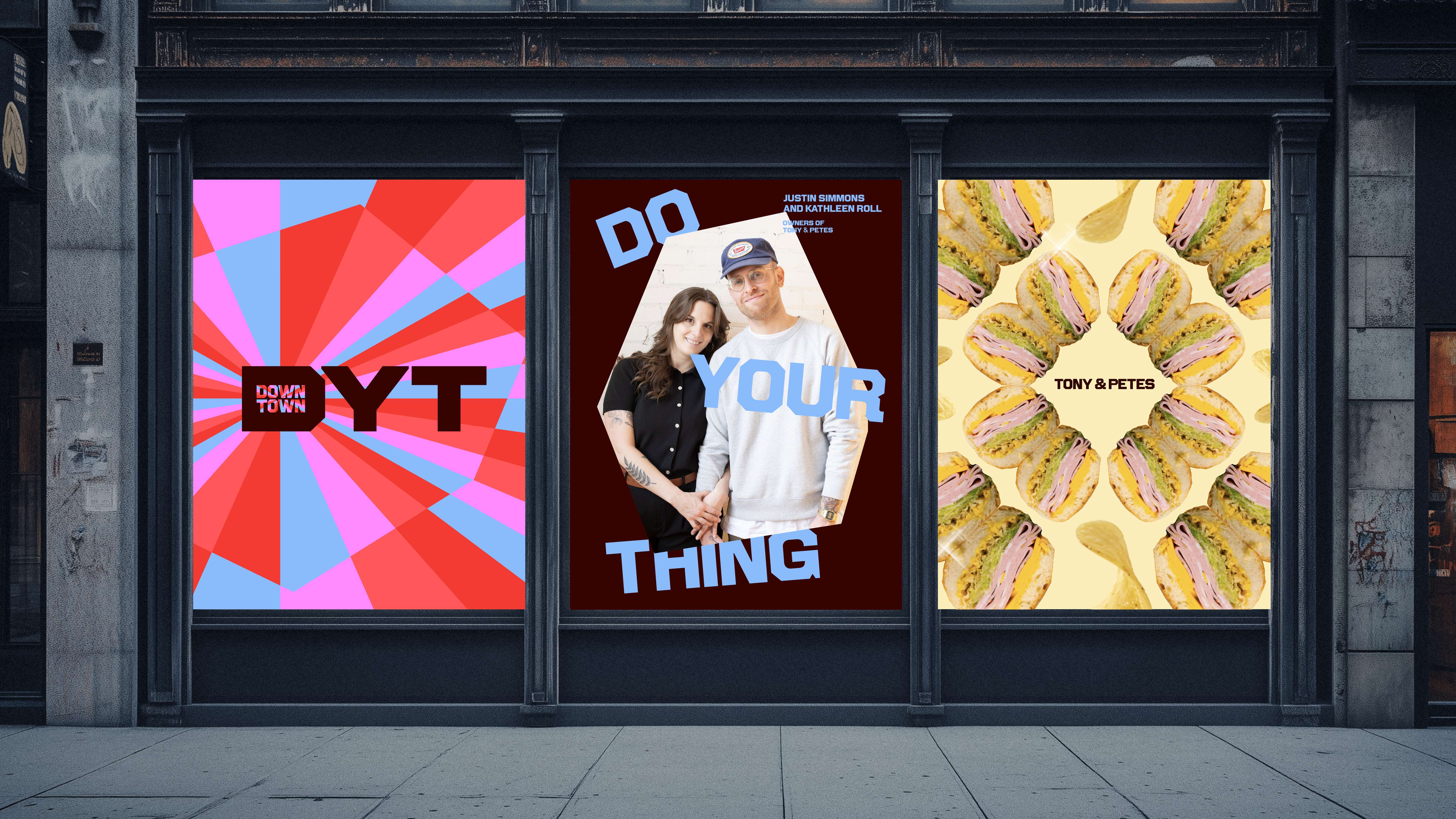 DYT banner featuring local sandwich shop Tony and Pete's.