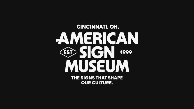 American sign museum logo on black