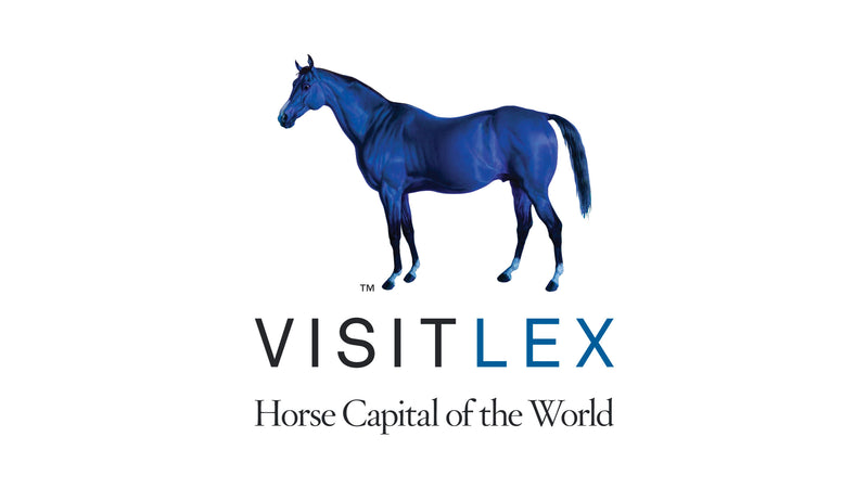 visit lexington blue horse with the tagline horse capital of the world